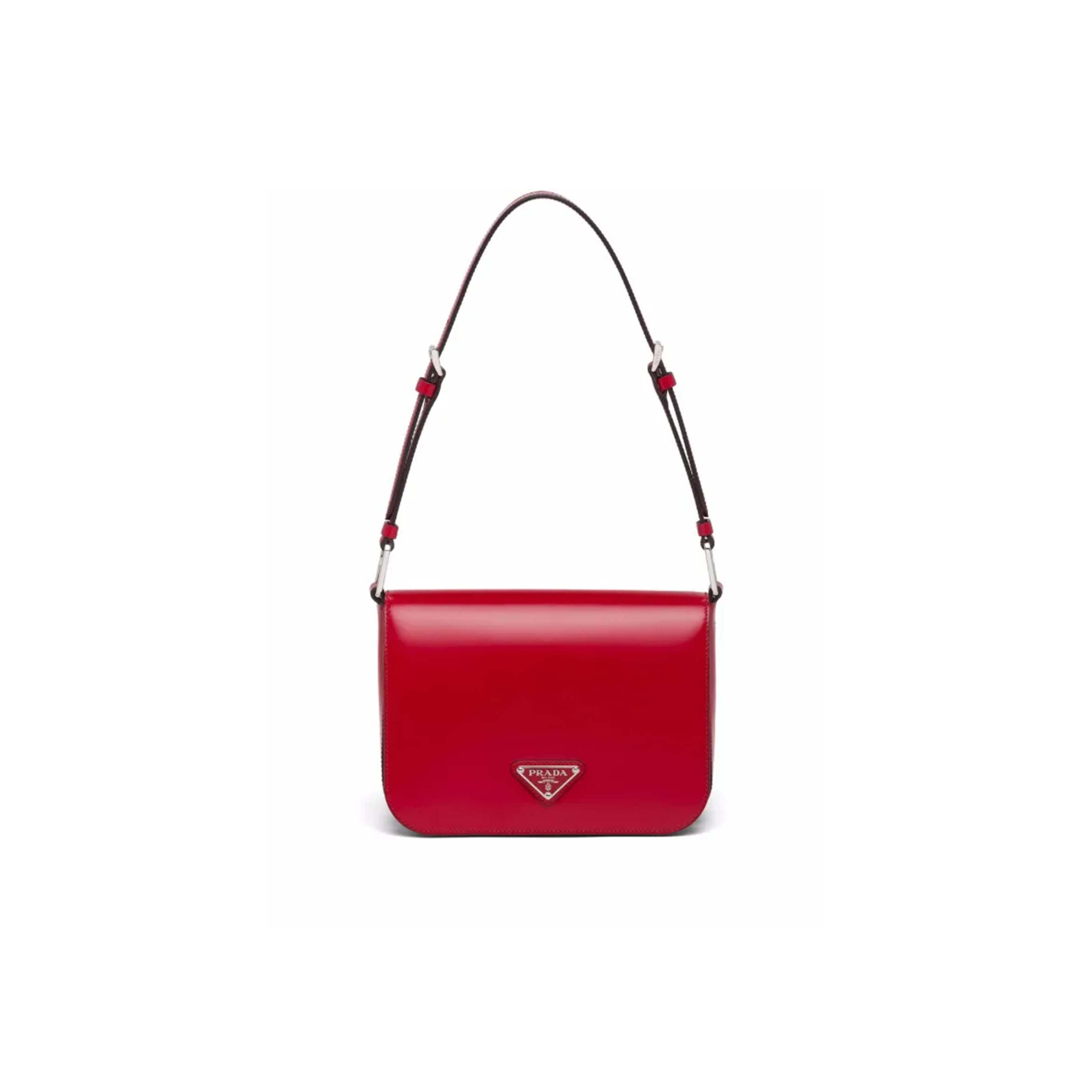 PRADA BRUSHED LEATHER SHOULDER BAG 1BD308 (21*15*6cm)